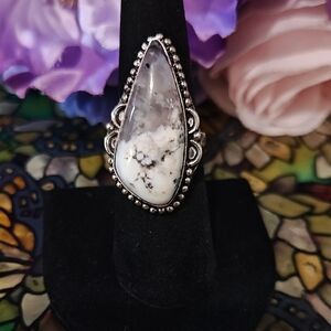 Mohawkite Gemstone Ring - Size 8 1/4